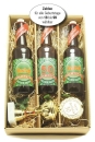 Pr&auml;sentkarton Bier und Pokal, 3 Fl. Bier und goldener Pokal liebevoll verpackt