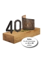 Edle Eiche Holz Deko 10x24x4cm mit Windlicht 8x8x10cm...
