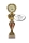 Goldener Pokal auf Marmorsockel mit Wunschzahl Gravur Plakette zum Geburtstag