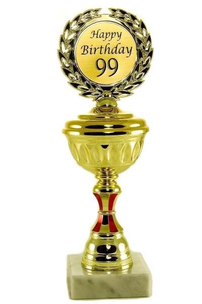 Pokal in Geschenkbox zum 99. Geburtstag