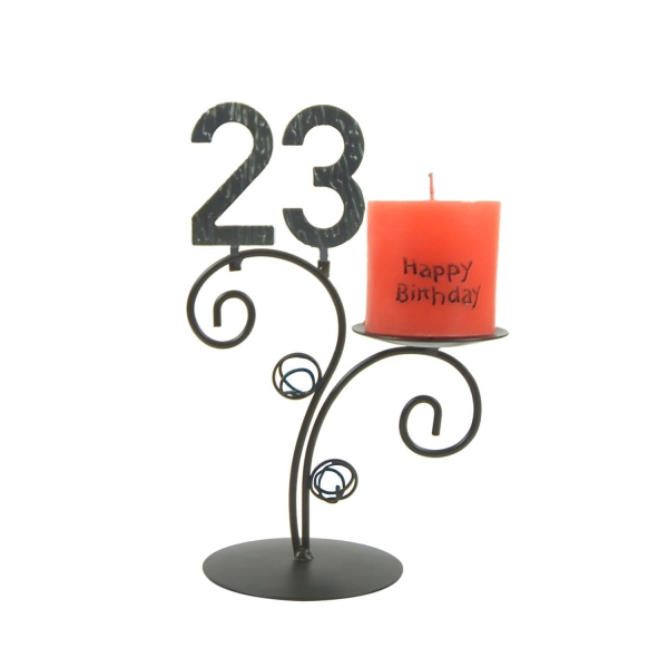 Leuchter aus Metall zum 23. Geburtstag