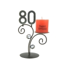 Leuchter aus Metall zum 80. Geburtstag